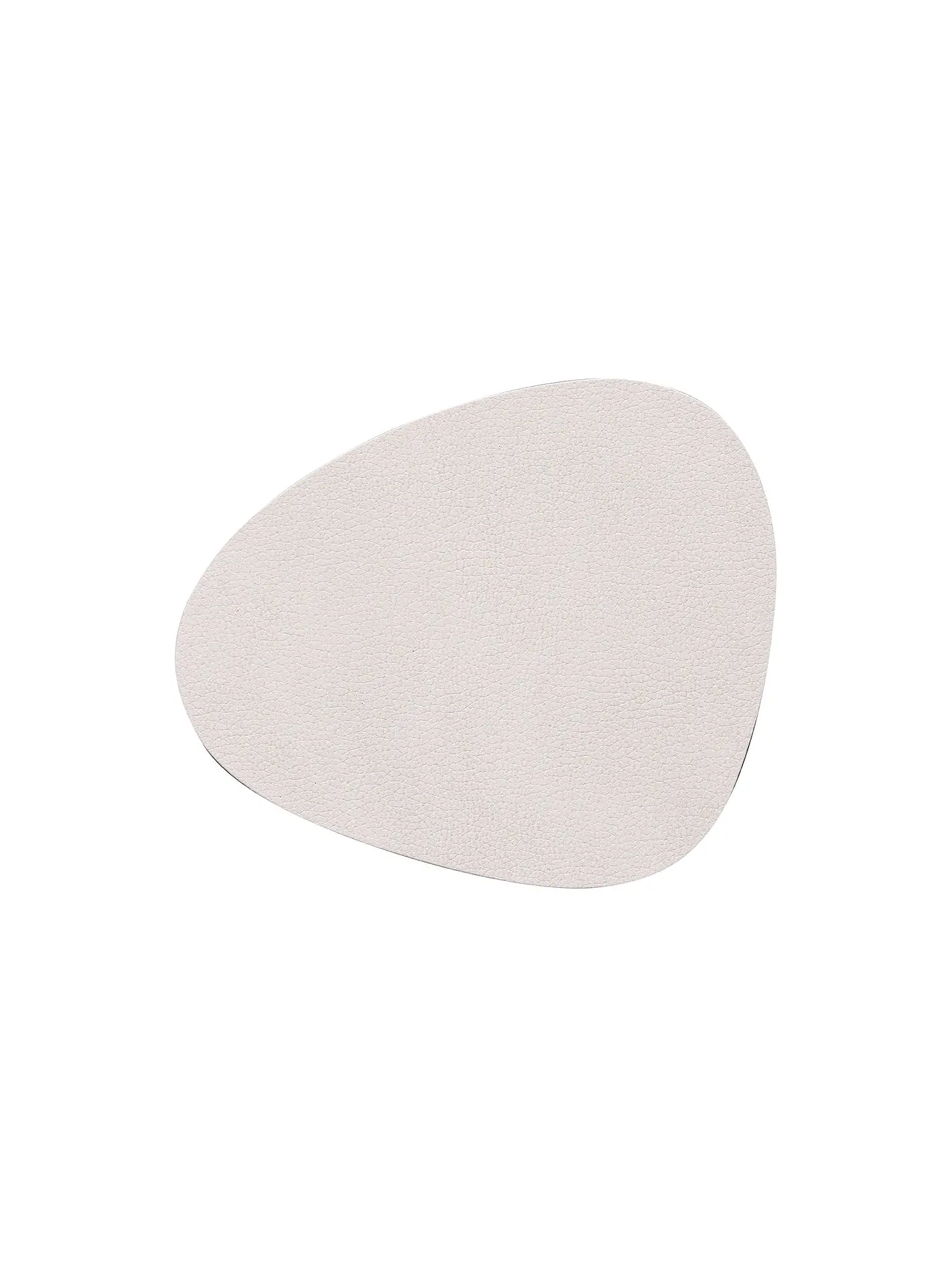 LIND DNA | Leder-Untersetzer oval 11x13cm Pastel Green | creme